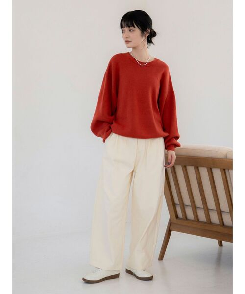 カシミヤ混スムース編みルーズニット（ニット/セーター）｜Ungrid