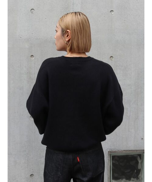 Ungrid（アングリッド）の「カシミヤ混スムース編みルーズニット（ニット/セーター・レディース・ライトグレー/オレンジ/ブラック・FREE）」の18枚目の写真