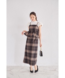 tocco closet | 【ZOZO限定】起毛ストレッチチェックキャミソールジャンパースカート(ジャンパースカート)