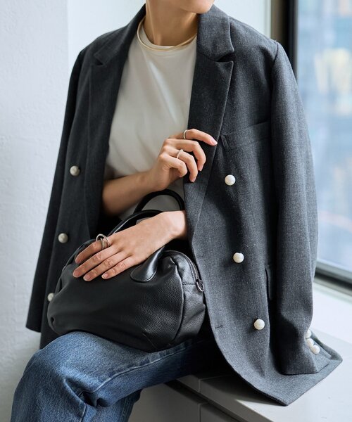LIVETART（リヴェタート）の「メランジパールボタンジャケット（テーラードジャケット・レディース・チャコールグレー・FREE）」の16枚目の写真
