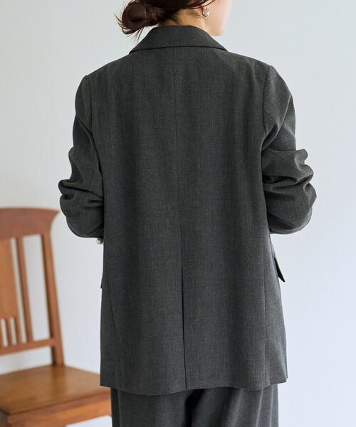 LIVETART（リヴェタート）の「メランジパールボタンジャケット（テーラードジャケット・レディース・チャコールグレー・FREE）」の20枚目の写真