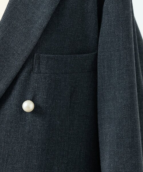 LIVETART（リヴェタート）の「メランジパールボタンジャケット（テーラードジャケット・レディース・チャコールグレー・FREE）」の10枚目の写真