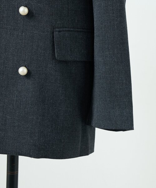LIVETART（リヴェタート）の「メランジパールボタンジャケット（テーラードジャケット・レディース・チャコールグレー・FREE）」の11枚目の写真