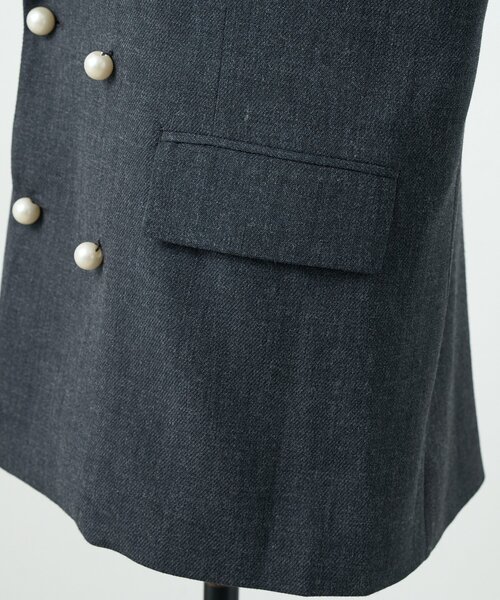 LIVETART（リヴェタート）の「メランジパールボタンジャケット（テーラードジャケット・レディース・チャコールグレー・FREE）」の13枚目の写真
