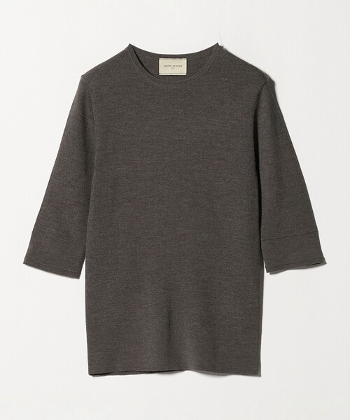 UNITED ARROWS（ユナイテッドアローズ）の「ハーフ スリーブ ニット（ニット/セーター・レディース・ネイビー/モカ/ダークグレー・FREE）」の13枚目の写真