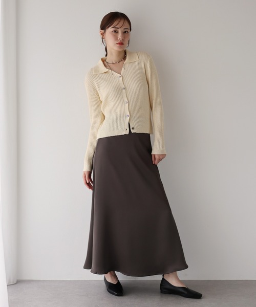 J by blue(ジェイバイブルー)の「《新色追加》メランジスキッパーニット(ニット/セーター・レディース・アイボリー/ブラック/ベージュ系/グレー系・MEDIUM)」の11枚目の写真