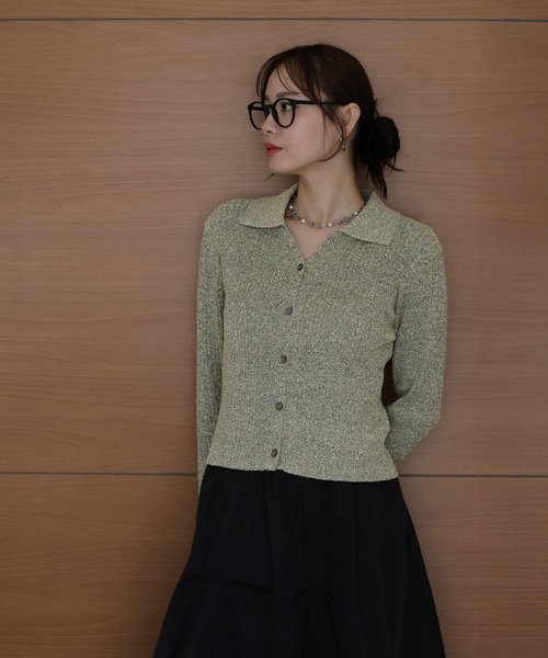 J by blue(ジェイバイブルー)の「《新色追加》メランジスキッパーニット(ニット/セーター・レディース・アイボリー/ブラック/ベージュ系/グレー系・MEDIUM)」の17枚目の写真