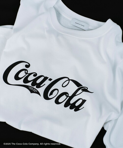 ADAM ET ROPE'(アダムエロペ)の「【Coca-Cola】VINTAGE LOGO TEE(Tシャツ/カットソー・メンズ・ブラック/ホワイト・M/L)」の2枚目の写真