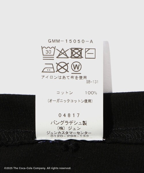 ADAM ET ROPE'(アダムエロペ)の「【Coca-Cola】VINTAGE LOGO TEE(Tシャツ/カットソー・メンズ・ブラック/ホワイト・M/L)」の4枚目の写真