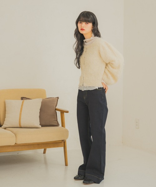 REMOON（リムーン）の「ダンスヤーンラメニットカーディガン（カーディガン/ボレロ・レディース・レッド/ライトグレー/アイボリー・FREE）」の16枚目の写真