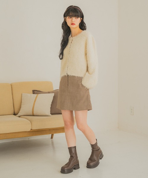 REMOON（リムーン）の「ダンスヤーンラメニットカーディガン（カーディガン/ボレロ・レディース・レッド/ライトグレー/アイボリー・FREE）」の18枚目の写真