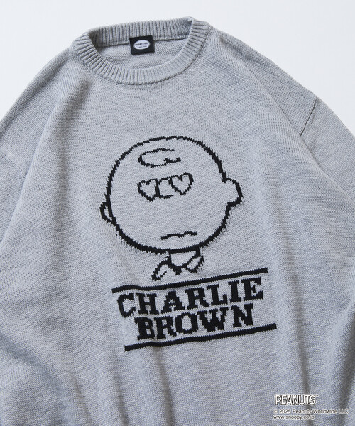 FREAK'S STORE（フリークスストア）の「限定展開 PEANUTS/ピーナッツ 別注 リラックスフィット ジャガード クルーネックニット / チャーリー・ブラウン（ニット/セーター・メンズ・ブラウン/ネイビー/ブラック/グリーン/グレー・LARGE/MEDIUM/SMALL）」の12枚目の写真