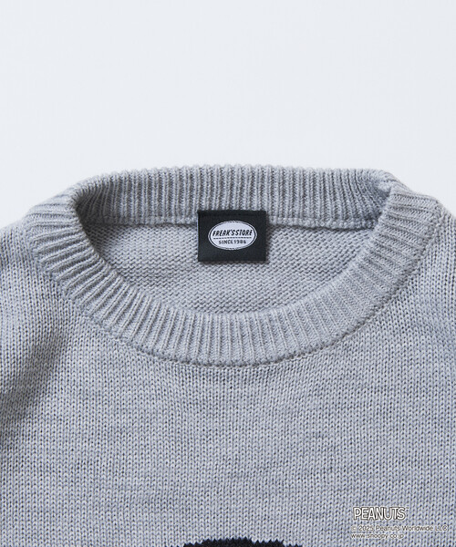 FREAK'S STORE（フリークスストア）の「限定展開 PEANUTS/ピーナッツ 別注 リラックスフィット ジャガード クルーネックニット / チャーリー・ブラウン（ニット/セーター・メンズ・ブラウン/ネイビー/ブラック/グリーン/グレー・LARGE/MEDIUM/SMALL）」の11枚目の写真