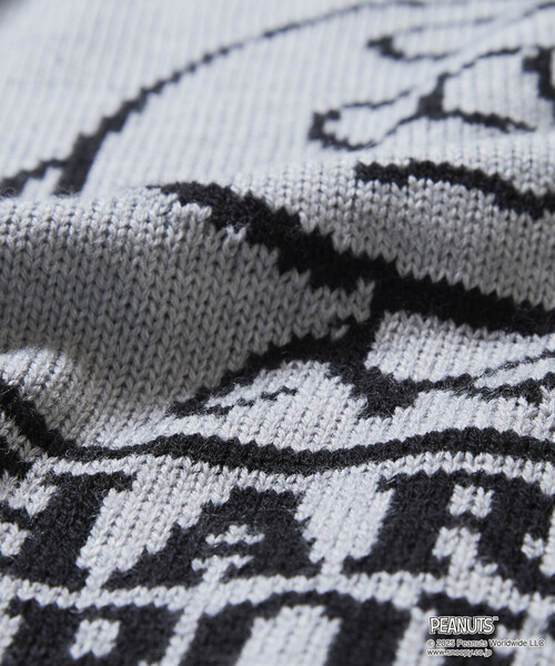 FREAK'S STORE（フリークスストア）の「限定展開 PEANUTS/ピーナッツ 別注 リラックスフィット ジャガード クルーネックニット / チャーリー・ブラウン（ニット/セーター・メンズ・ブラウン/ネイビー/ブラック/グリーン/グレー・LARGE/MEDIUM/SMALL）」の8枚目の写真