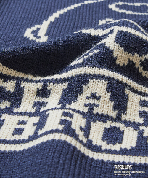 FREAK'S STORE（フリークスストア）の「限定展開 PEANUTS/ピーナッツ 別注 リラックスフィット ジャガード クルーネックニット / チャーリー・ブラウン（ニット/セーター・メンズ・ブラウン/ネイビー/ブラック/グリーン/グレー・LARGE/MEDIUM/SMALL）」の21枚目の写真