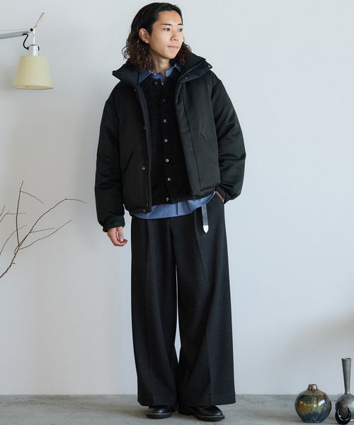 DOUBLE-FACED DEEP TUCK BAGGY SLACKS（スラックス）｜WYM LIDNM