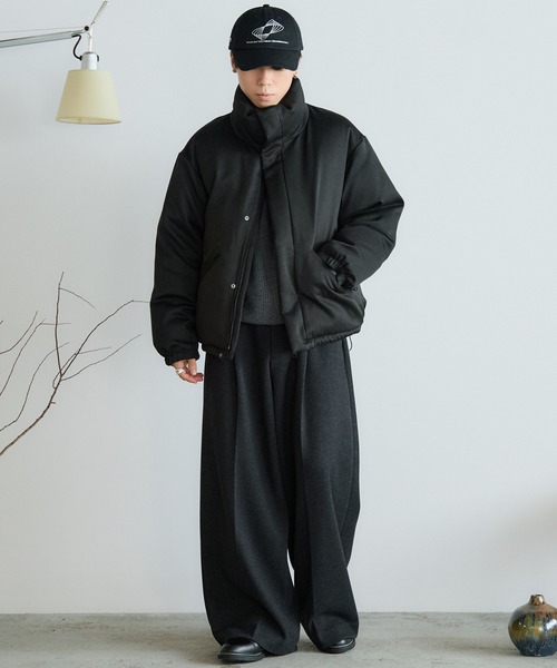 DOUBLE-FACED DEEP TUCK BAGGY SLACKS（スラックス）｜WYM LIDNM