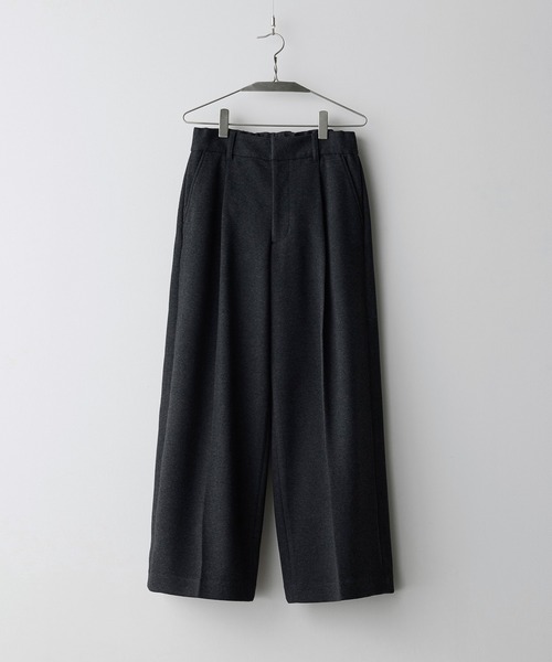 DOUBLE-FACED DEEP TUCK BAGGY SLACKS（スラックス）｜WYM LIDNM