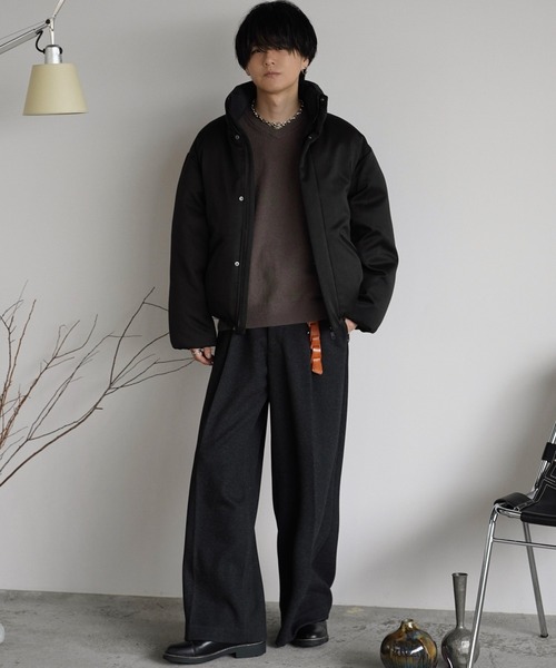 DOUBLE-FACED DEEP TUCK BAGGY SLACKS（スラックス）｜WYM LIDNM