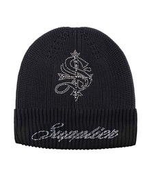 SUPPLIER(TvC[)A'GEM/9 × .kom wSUPPLIER/TvC[x CROSS RHINESTONE BBALACLAVA BEANIE/NX CXg[ oNo r[j[(jbgLbv/r[j[)