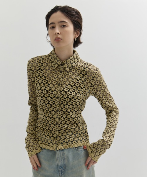 CLANE 3D Flower Lace Shirt サイズ1 3D FLOWER LACE SHIRT｜TOPS(トップス)｜CLANE OFFICIAL ONLINE