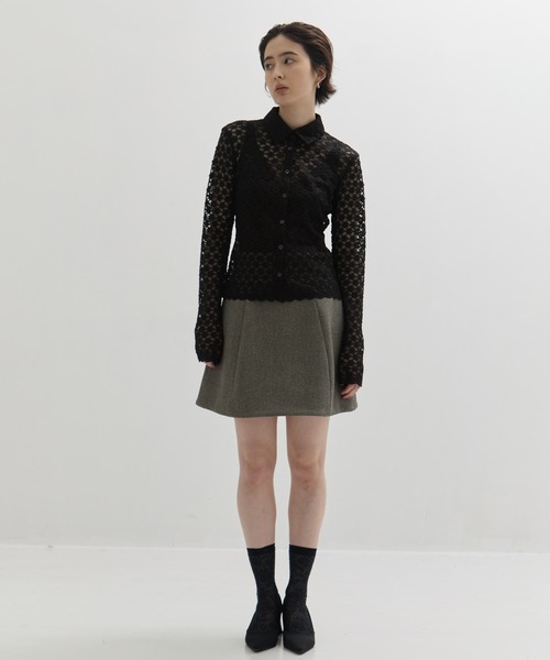 CLANE/クラネ】3D FLOWER LACE SHIRT/フラワーレースシャツ（シャツ