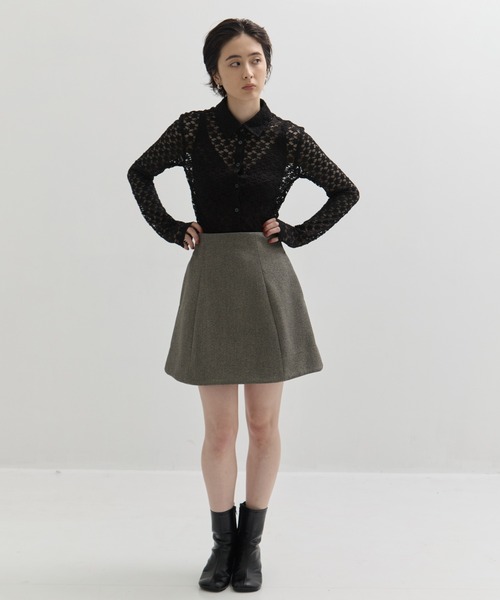 CLANE/クラネ】3D FLOWER LACE SHIRT/フラワーレースシャツ（シャツ