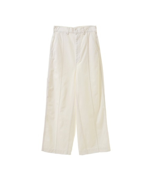 【新品41,800】23SS☆カレンテージ☆レーヨンリネンカーゴパンツ ホワイト セール】【CURRENTAGE/カレンテージ】Center crease denim（デニム