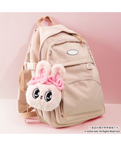 Hamee（ハミィ）の「ESTHER BUNNY エスターバニー ぬいぐるみパスケース（キーホルダー・レディース・ピンク/ホワイト・FREE）」の9枚目の写真