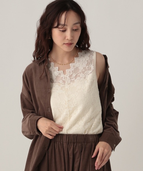 Elura（エルーラ）の「総レースタンク/611688（タンクトップ・レディース・ホワイト/ブラック・FREE）」の2枚目の写真