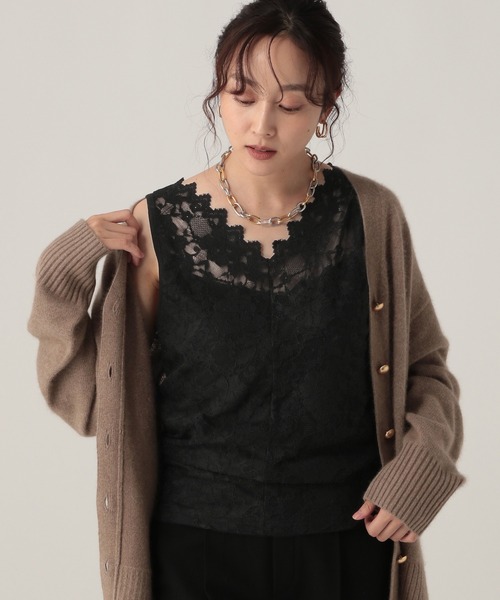 Elura（エルーラ）の「総レースタンク/611688（タンクトップ・レディース・ホワイト/ブラック・FREE）」の10枚目の写真