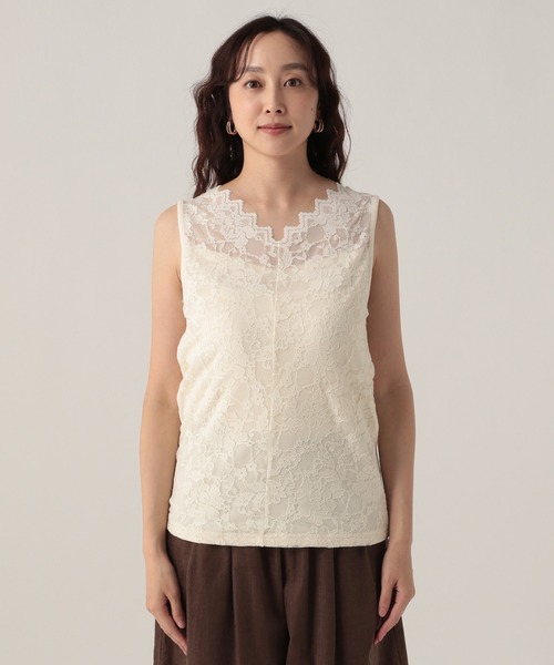 Elura（エルーラ）の「総レースタンク/611688（タンクトップ・レディース・ホワイト/ブラック・FREE）」の11枚目の写真