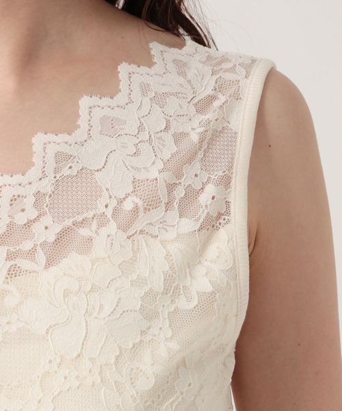 Elura（エルーラ）の「総レースタンク/611688（タンクトップ・レディース・ホワイト/ブラック・FREE）」の16枚目の写真