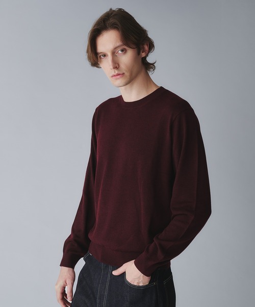 Regen Glanz（レーゲングランツ）の「wool blend crewneck cropped knit/ウールブレンドクロップドクルーネックニット（ニット/セーター・メンズ・グレー/ダークグリーン/オフホワイト/ブラック/ブラウン系その他/ネイビー/ダークブラウン/ベージュ系その他/ワインレッド・MEDIUM/LARGE/SMALL）」の21枚目の写真