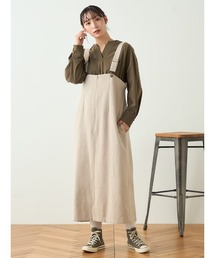 HARUYAMA（ハルヤマ）の「【WEB限定】ヘリンボーンナロージャンスカ FURRY（ジャンパースカート）」