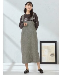 HARUYAMA（ハルヤマ）の「【WEB限定】ヘリンボーンナロージャンスカ FURRY（ジャンパースカート）」