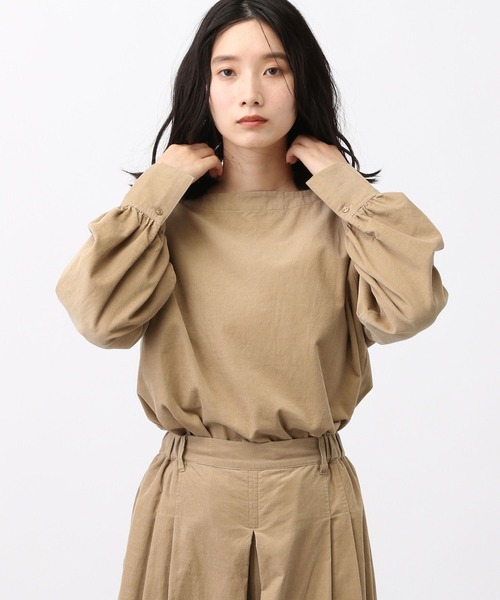 studio CLIP（スタディオクリップ）の「《natural by clip》シャツコールTブラウス（シャツ/ブラウス・レディース・ダークブラウン/ベージュ/その他1・FREE）」の2枚目の写真