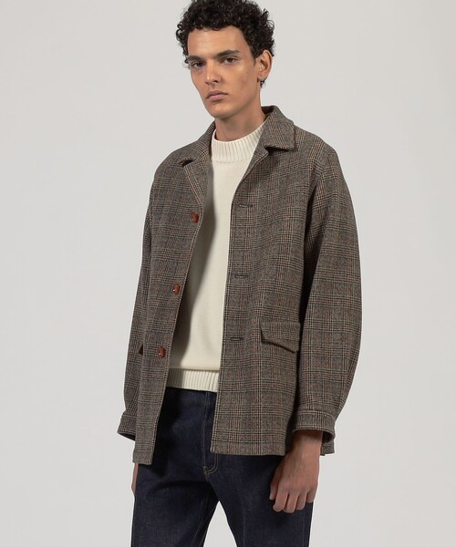 TOMORROWLAND (トゥモローランド)の「ウールナイロンポリウレタン 2WAYストレッチ ハーフコート(ステンカラーコート・メンズ・ブラウン系その他/ブラック系その他・48/50/46)」の7枚目の写真