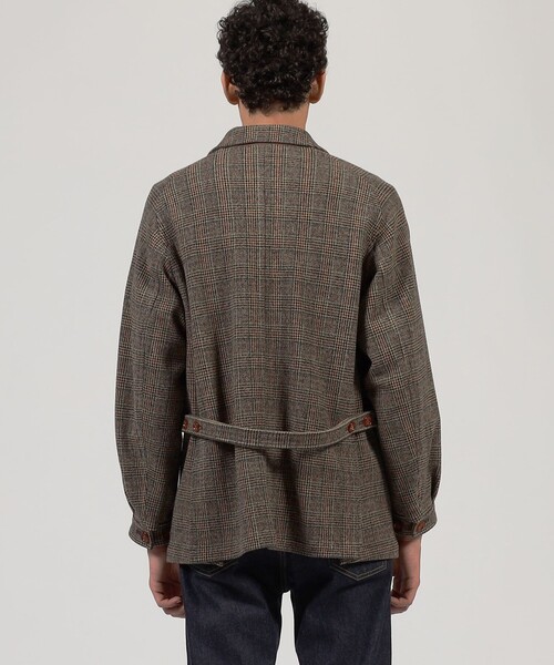 セール】ウールナイロンポリウレタン 2WAYストレッチ ハーフコート