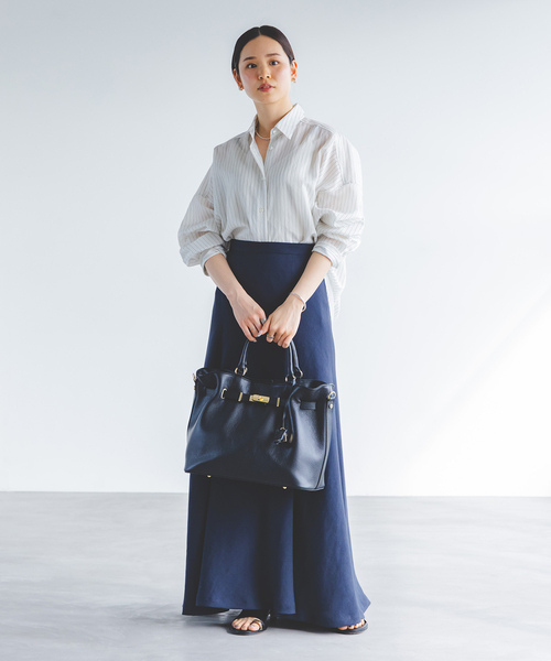 Noble(ノーブル)の「《追加》MILOS/ミロス 金具付きトート(トートバッグ・レディース・ブラック/ベージュ・FREE)」の6枚目の写真