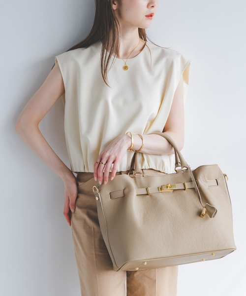 Noble(ノーブル)の「《追加》MILOS/ミロス 金具付きトート(トートバッグ・レディース・ブラック/ベージュ・FREE)」の17枚目の写真