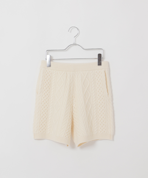 Noble(ノーブル)の「アラン柄ショートパンツ(その他パンツ・レディース・ホワイト系その他/ブラウン・FREE)」の1枚目の写真