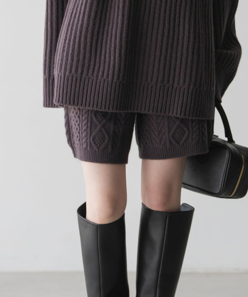 Noble(ノーブル)の「アラン柄ショートパンツ(その他パンツ・レディース・ホワイト系その他/ブラウン・FREE)」の3枚目の写真