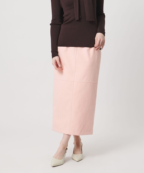 UNITED ARROWS（ユナイテッドアローズ）の「スエードライク タイトスカート ‐ウォッシャブル‐（スカート・レディース・オフホワイト/ライトピンク/ブラック/ダークブラウン/ピンク・34/40/38/36）」の5枚目の写真