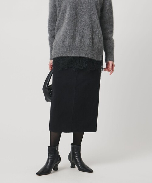 UNITED ARROWS（ユナイテッドアローズ）の「スエードライク タイトスカート ‐ウォッシャブル‐（スカート・レディース・オフホワイト/ライトピンク/ブラック/ダークブラウン/ピンク・34/40/38/36）」の10枚目の写真