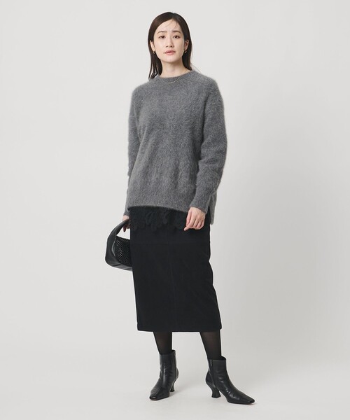 UNITED ARROWS（ユナイテッドアローズ）の「スエードライク タイトスカート ‐ウォッシャブル‐（スカート・レディース・オフホワイト/ライトピンク/ブラック/ダークブラウン/ピンク・34/40/38/36）」の12枚目の写真