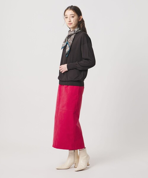 UNITED ARROWS（ユナイテッドアローズ）の「スエードライク タイトスカート ‐ウォッシャブル‐（スカート・レディース・オフホワイト/ライトピンク/ブラック/ダークブラウン/ピンク・34/40/38/36）」の19枚目の写真