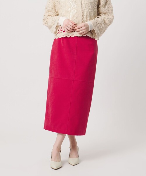 UNITED ARROWS（ユナイテッドアローズ）の「スエードライク タイトスカート ‐ウォッシャブル‐（スカート・レディース・オフホワイト/ライトピンク/ブラック/ダークブラウン/ピンク・34/40/38/36）」の20枚目の写真