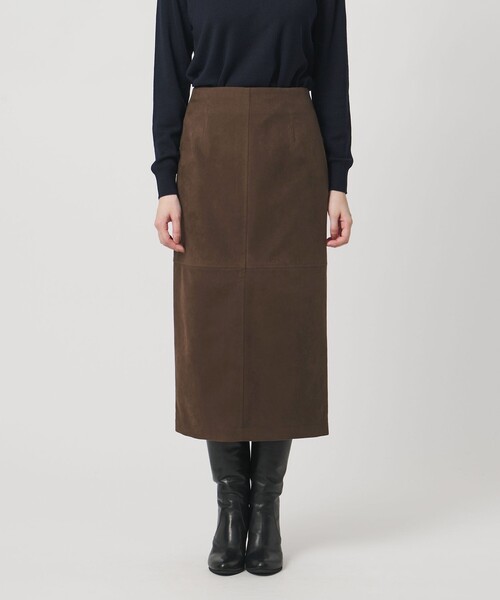 UNITED ARROWS（ユナイテッドアローズ）の「スエードライク タイトスカート ‐ウォッシャブル‐（スカート・レディース・オフホワイト/ライトピンク/ブラック/ダークブラウン/ピンク・34/40/38/36）」の22枚目の写真