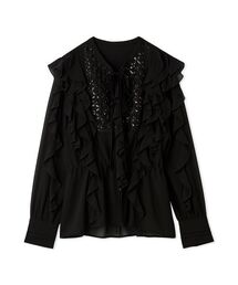 LILY BROWN | [L.B CANDY STOCK]ビジューフリルブラウス(シャツ/ブラウス)